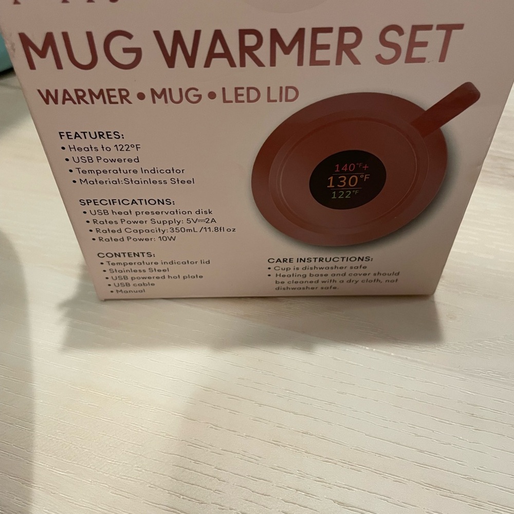 Poppy Mug Warmer Set with LED Lid